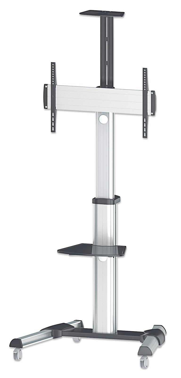 Multimedijski voziček 37''-86'' MANHATTAN, 50kg, naklon +5° do -12°, sive barve