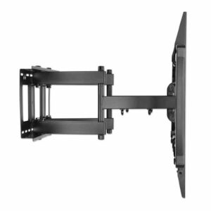 Stenski TV nosilec roka 60''-100' MANHATTAN, 80kg, dvojna roka, naklon -15°do 5°, črne barve