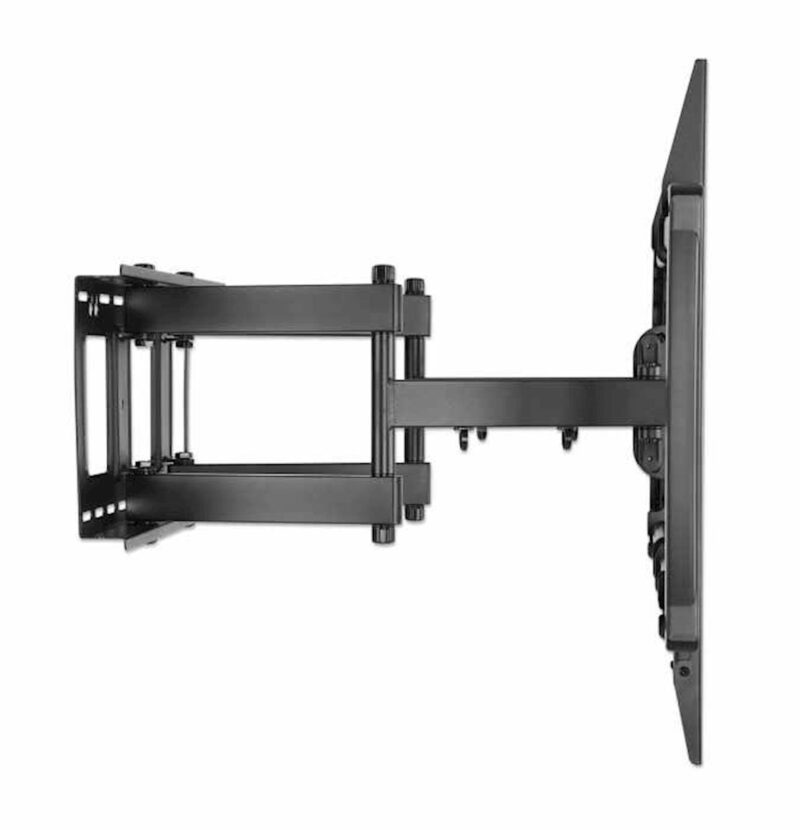 Stenski TV nosilec roka 60''-100' MANHATTAN, 80kg, dvojna roka, naklon -15°do 5°, črne barve