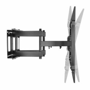 Stenski TV nosilec roka 60''-100' MANHATTAN, 80kg, dvojna roka, naklon -15°do 5°, črne barve