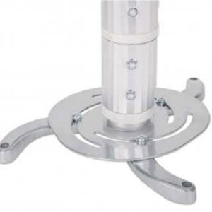 Stropni nosilec za projektor 13-106 cm MANHATTAN, do 10 kg, naklon ±10°, aluminij, srebrne barve