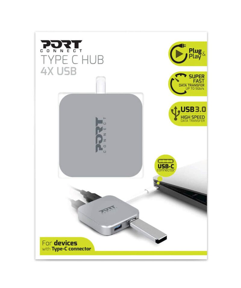 PORT USB-C 4 portni žični razdelilec