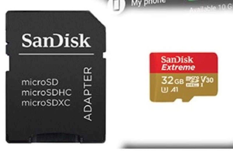 SDHC SANDISK MICRO 32GB EXTREME, 100/60MB/s, UHS-I Speed Class 3, V30, adapter