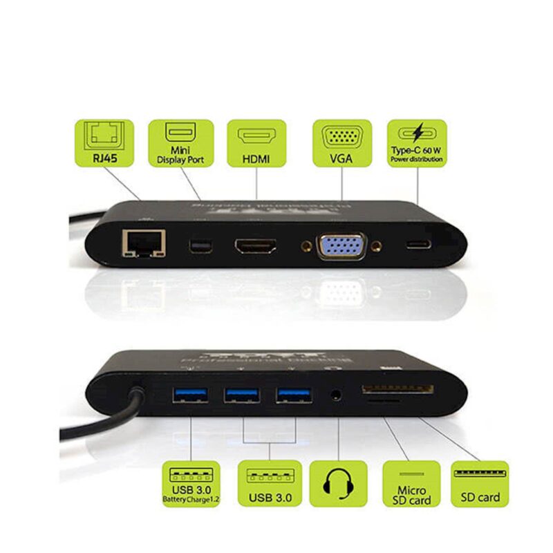 PORT Docking Station Type C, potovalni 1 x 4K