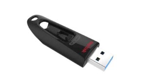 USB DISK SANDISK 256GB ULTRA, 3.0, črn, brez pokrovčka