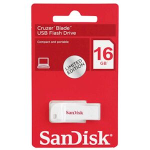 USB DISK SANDISK 16GB CRUZER BLADE BELA, 2.0, bel , brez pokrovčka