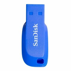 USB DISK SANDISK 64GB CRUZER BLADE MODRA, 2.0, moder, brez pokrovčka