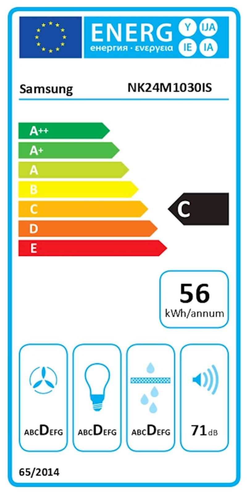 Kuhinjska napa SAMSUNG NK24M1030IS/UR vgr.izvlečna