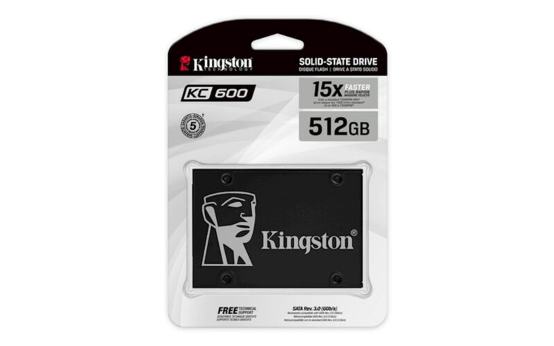 SSD Kingston 512GB KC600, 550/520 MB/s, SATA 3.0(6Gb/s), 3D TLC
