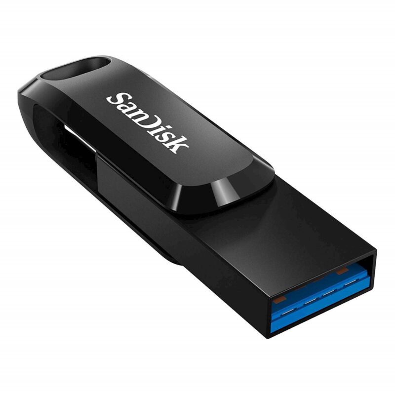 USB C & USB disk SanDisk 64GB Ultra Dual GO, 3.2, 150 MB/s, črn