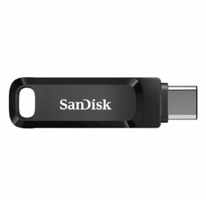 USB C & USB disk SanDisk 64GB Ultra Dual GO, 3.2, 150 MB/s, črn
