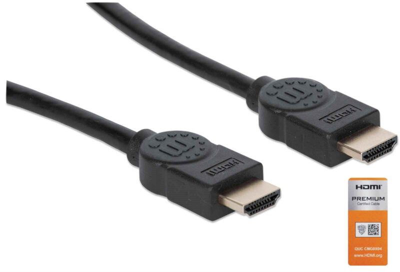 HDMI kabel z Ethernetom 3 m črn MANHATTAN