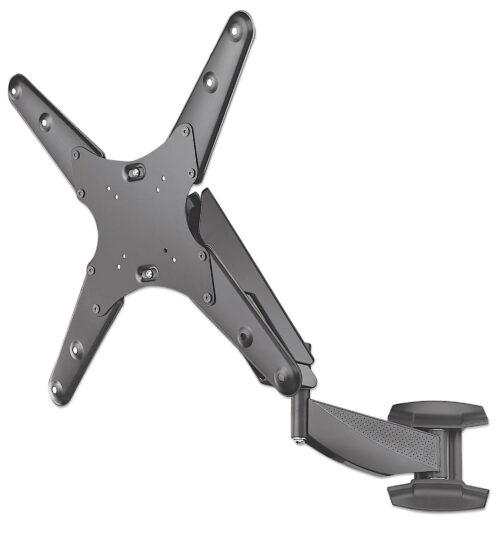 Stenski plinski nosilec roka 21''-60'' MANHATTAN, 30kg, tro sklepni, naklon ±10°, črne barve