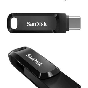USB C & USB disk SanDisk 512GB Ultra Dual GO, 3.2, 400 MB/s, črn