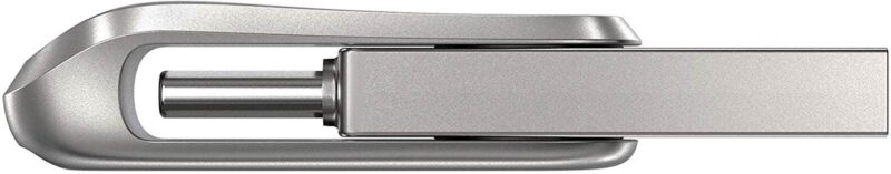 USB C & USB DISK SanDisk 64GB Ultra Dual LUXE, 3.1, srebrn, Type-A in C, kovinski, branje do 150MB/s