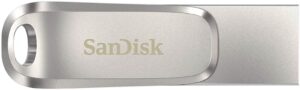 USB C & USB DISK SanDisk 1TB Ultra Dual LUXE, 3.1, srebrn, kovinski, branje do 150MB/s