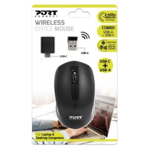 Miška Port WL, USB-A / USB-C