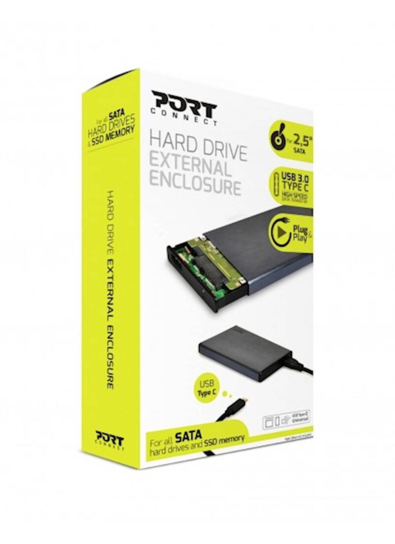 HDD/SSD PORT ohišje za vgradni disk 2,5" USB-C, SATA