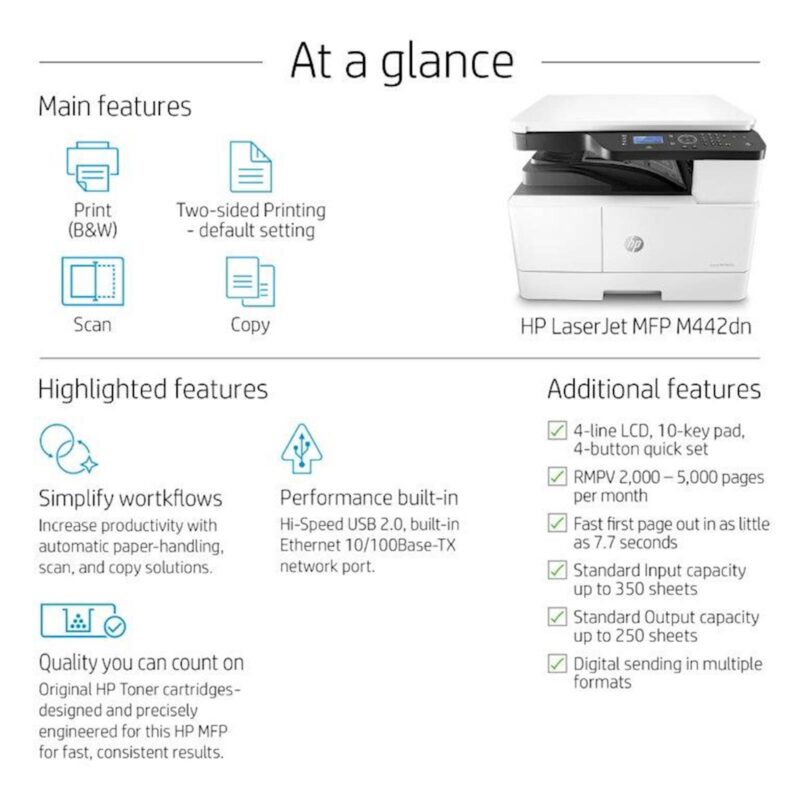 Večfunkcijska laserska naprava HP LaserJet MFP M442dn
