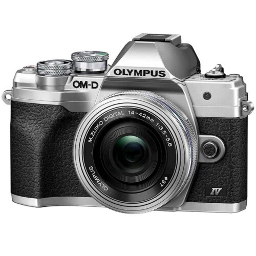 OLYMPUS OM-D E-M10 IV srebrn + 14-42mm 1:3.5-5.6 EZ pancake srebrne barve