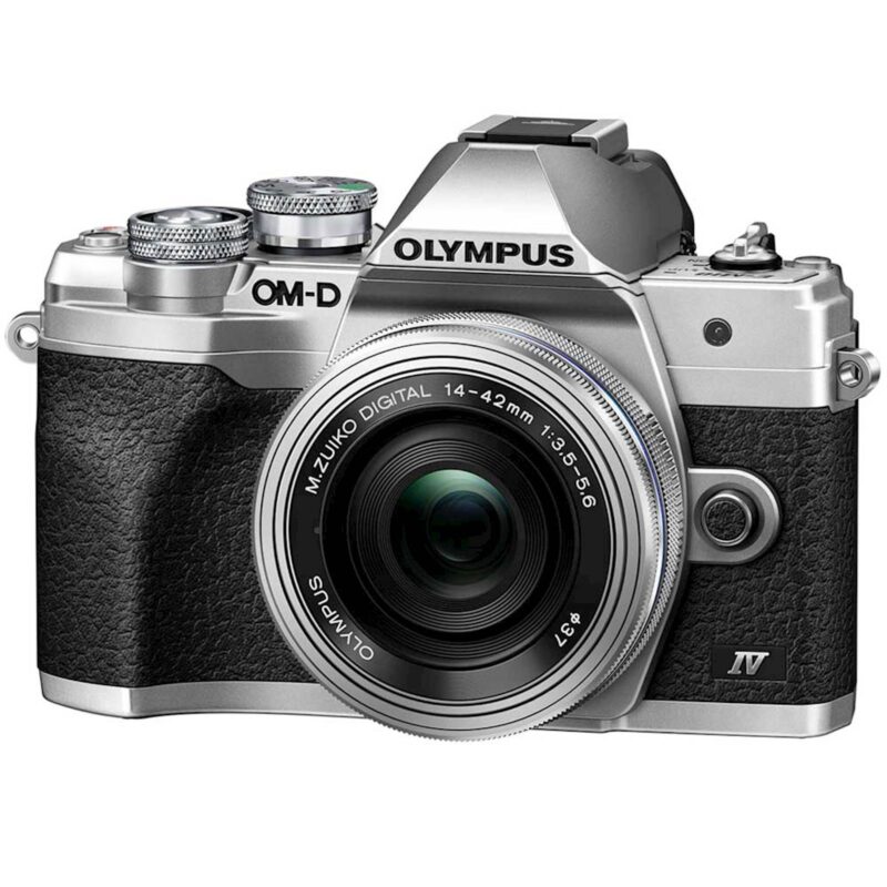 OLYMPUS OM-D E-M10 IV srebrn + 14-42mm 1:3.5-5.6 EZ pancake srebrne barve