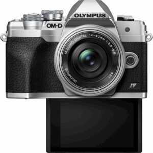 OLYMPUS OM-D E-M10 IV srebrn + 14-42mm 1:3.5-5.6 EZ pancake srebrne barve