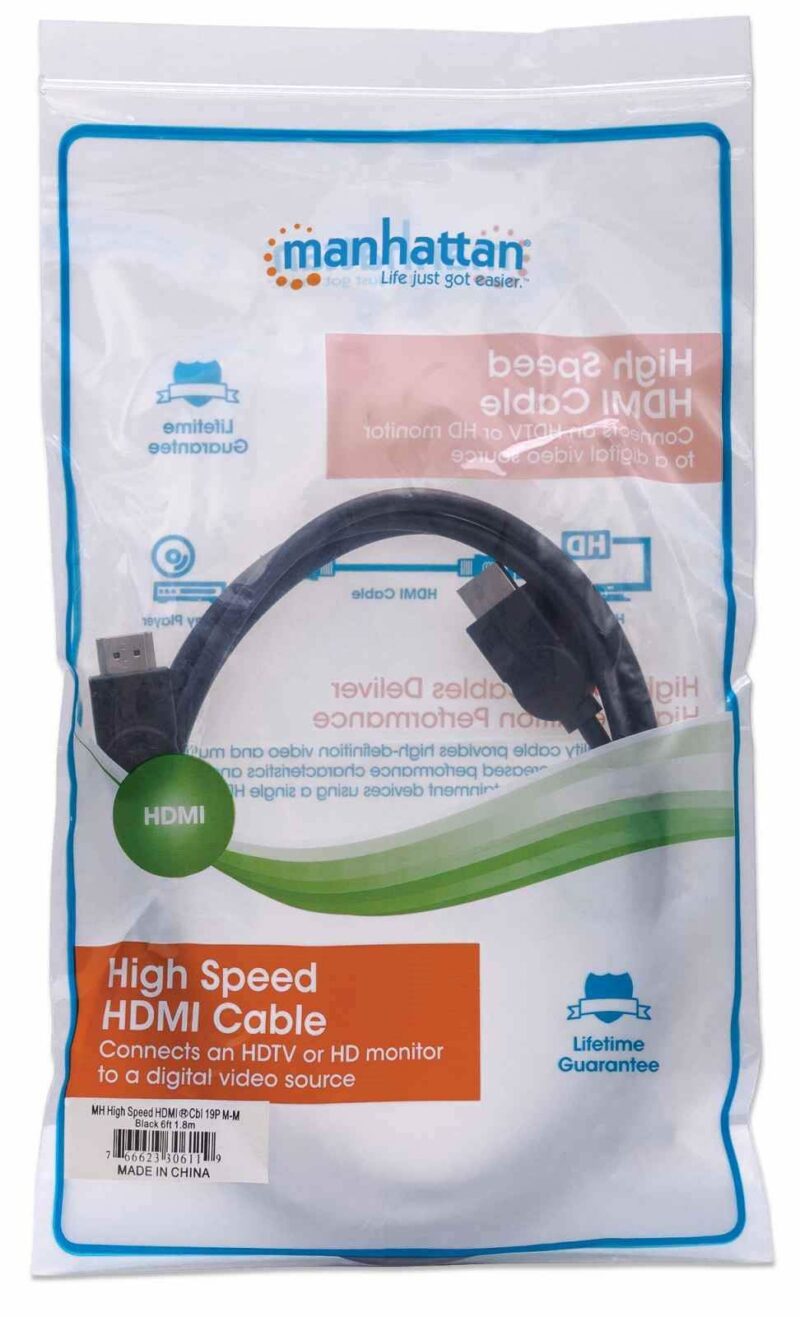 HDMI High Speed kabel 1,8 m črn MANHATTAN