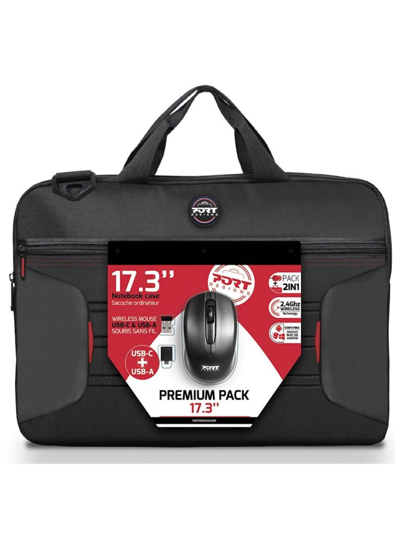 Torbica PORT Premium Pack 17,3" + WL miška