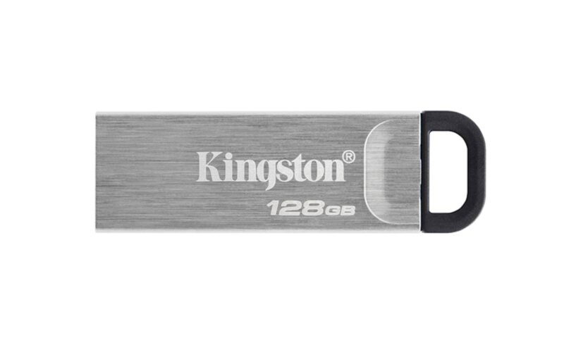 USB disk Kingston 128GB DT Kyson, 3.2 Gen1, 200/60MB/s, kovinski, brez pokrovčka