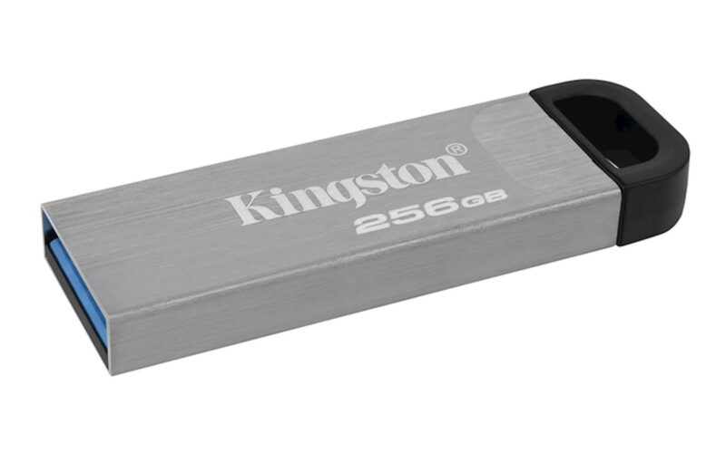 USB disk Kingston 256GB DT Kyson, 3.2 Gen1, 200/60MB/s, kovinski, brez pokrovčka