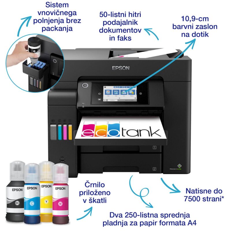 Večfunkcijska brizgalna naprava EPSON EcoTank ITS L6550