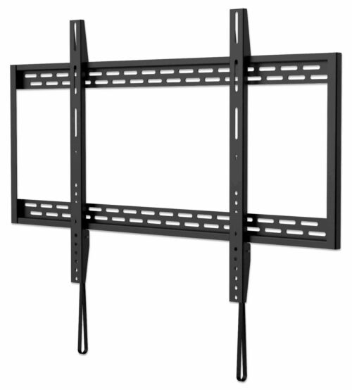 Stenski fiksni TV nosilec 60''-100'' MANHATTAN, 100kg, črne barve, ultra tanek