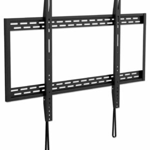 Stenski fiksni TV nosilec 60''-100'' MANHATTAN, 100kg, črne barve, ultra tanek