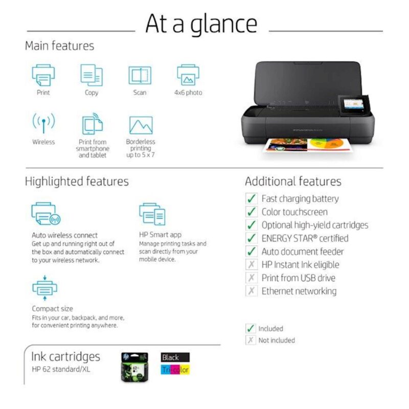 Prenosni brizgalni tiskalnik HP OfficeJet 250 Mobile All In One
