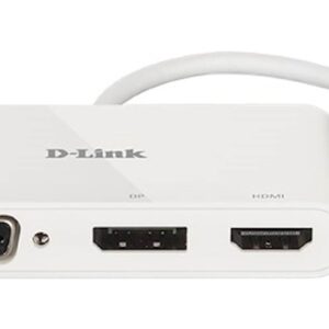 DLINK 3-v-1 adapter USB-C  HDMI / VGA / DisplayPort