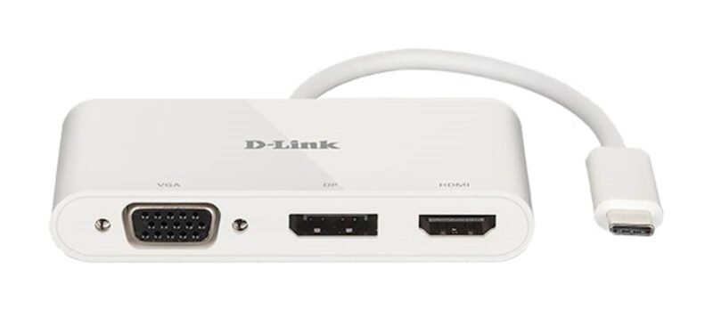 DLINK 3-v-1 adapter USB-C  HDMI / VGA / DisplayPort