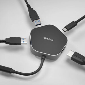 D-link 4-v-1 razdelilnik USB-C HDMI in napajanje
