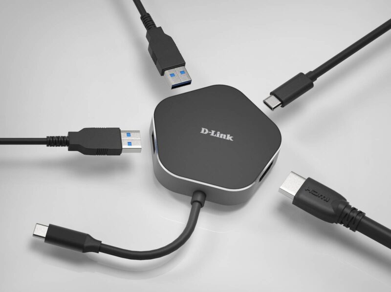 D-link 4-v-1 razdelilnik USB-C HDMI in napajanje