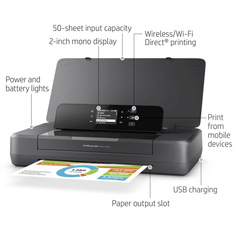 Prenosni brizgalni tiskalnik HP OfficeJet 200 Mobile