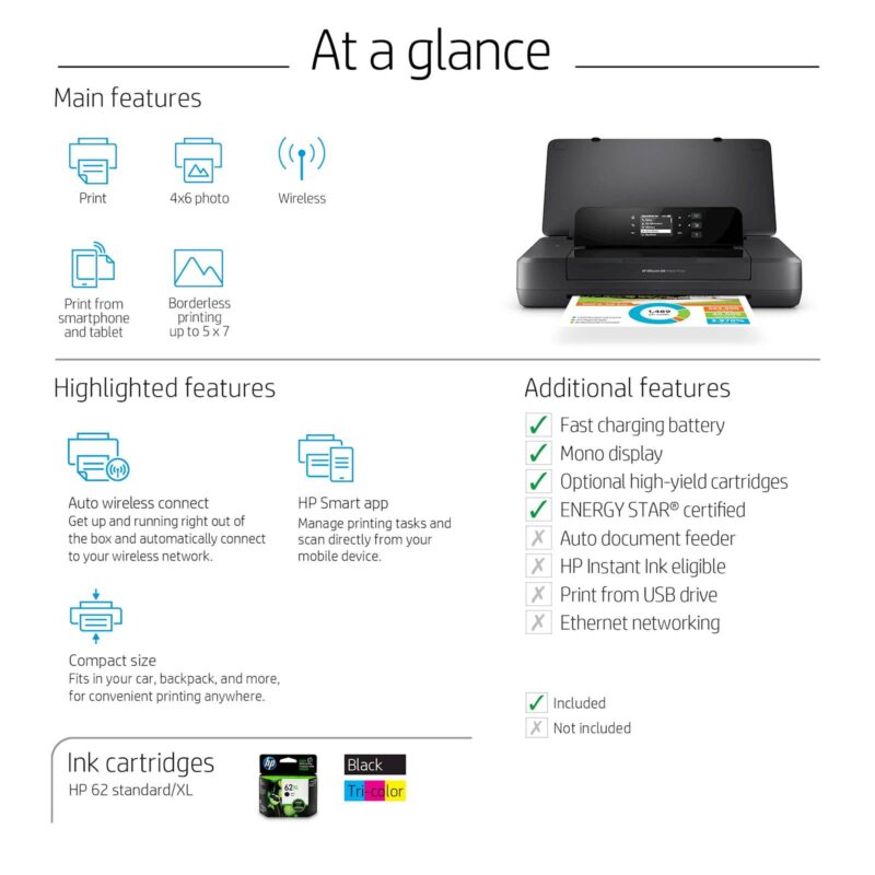 Prenosni brizgalni tiskalnik HP OfficeJet 200 Mobile