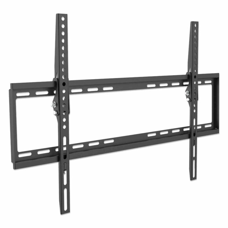 Stenski nagibni TV nosilec 37''-70'' MANHATTAN, 35kg, naklon 0° do 8°, črne barve, ultra tanek