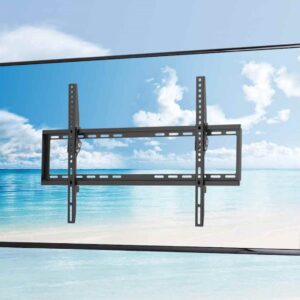 Stenski nagibni TV nosilec 37''-70'' MANHATTAN, 35kg, naklon 0° do 8°, črne barve, ultra tanek
