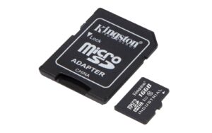 SDHC Kingston micro 16GB Industrial, 100/80MB/s, Class 10, UHS-I, U3, V30, A1