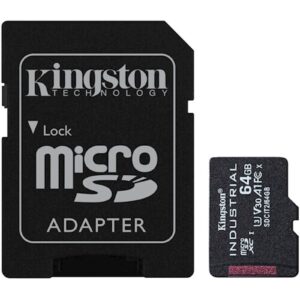 SDXC Kingston micro 64GB Industrial, 100/80MB/s, Class 10, UHS-I, U3, V30, A1