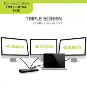Docking Station PORT Type C, office 3x4K