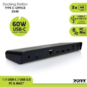 Docking Station PORT Type C, office 3x4K
