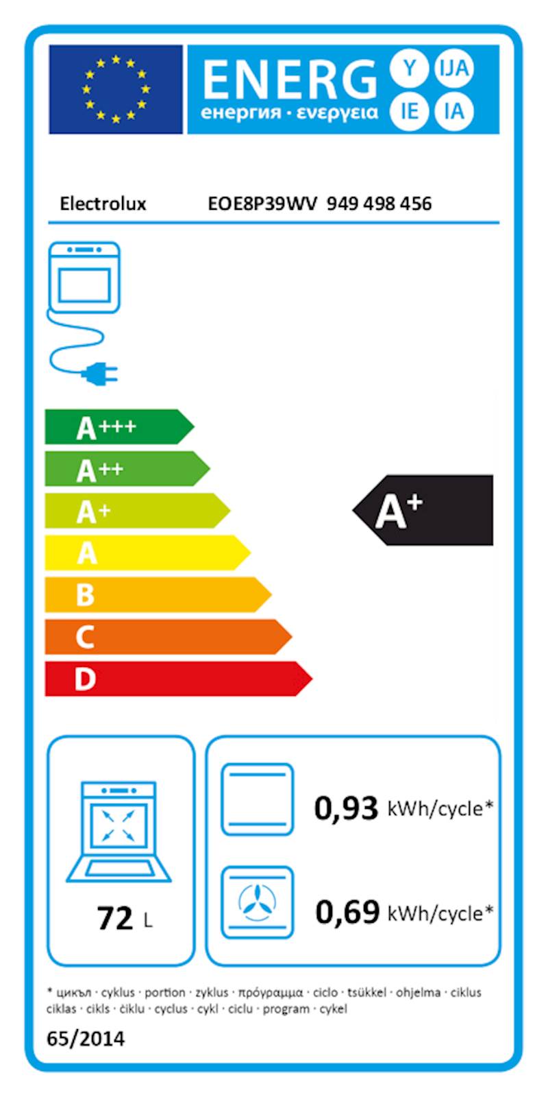 Vgradna pečica Electrolux EOE8P39WV, piroliza, bela, WiFi