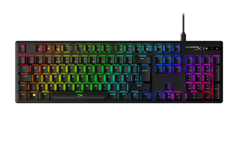 Tipkovnica HP HyperX Alloy Origins RGB, HyperX Red mehanična stikala,format polne velikost