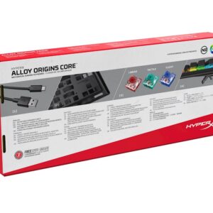 Tipkovnica HP HyperX Alloy Origins Core RGB, mehanična, HyperX Aqua Switch, linear, US