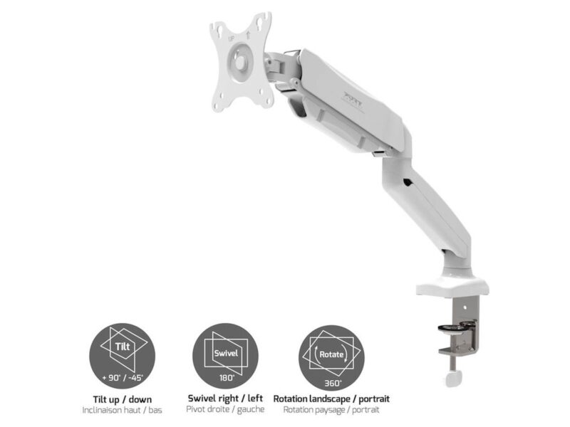 Namizni nosilec PORT za monitor, do 32", max 8 kg, aluminj